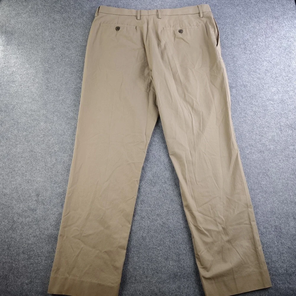 Banana Republic Pants Mens 35x32 Slim Fit Tan Khaki Flat Front Straight Leg